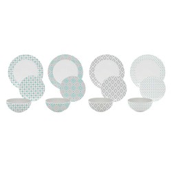 KIT VAISSELLE MELAMINE RONDE 12 PIECES MILDA