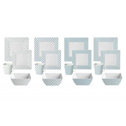 KIT VAISSELLE MELAMINE CARREE 16 PIECES SCANDIC